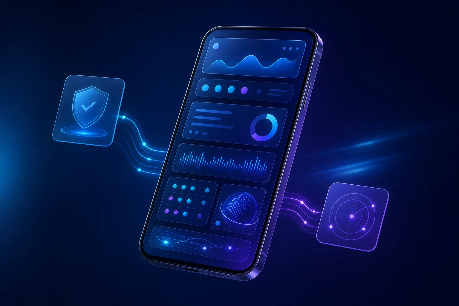 Vexpia mobil araç ve analiz deneyimini temsil eden telefon görseli